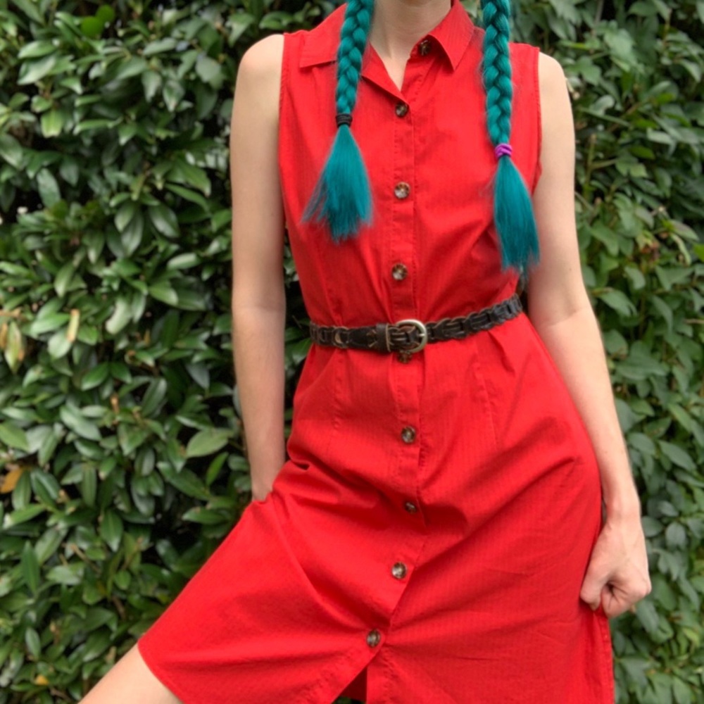 Cherry Red buttonup dress